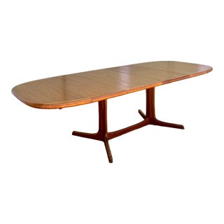 Danish Teak Extendable Dining Table With Rosewood Inlays by Dyrlund For Sale