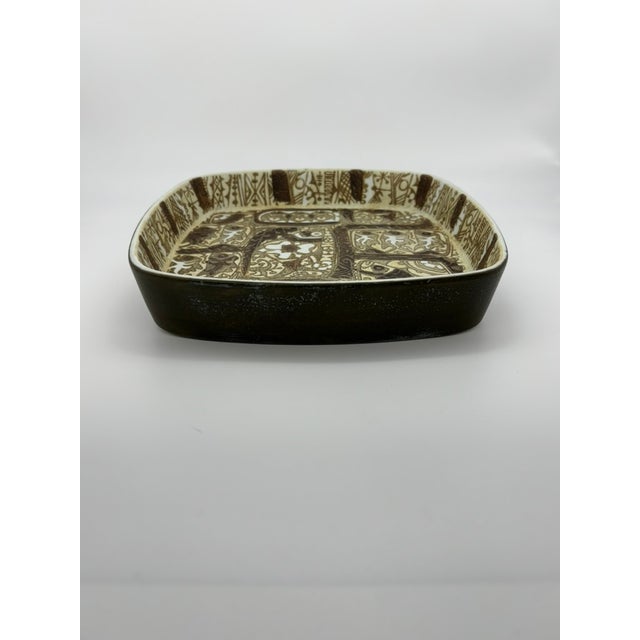 Vintage Nils Thorsson Royal Copenhagen Faience Baca Series Shallow Dish For Sale - Image 15 of 18