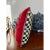 2010s Mackenzie-Childs Beaded Velvet Courtly Check Christmas Stag Pillow For Sale - Image 5 of 6