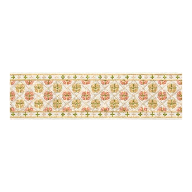Sample - The House of Scalamandré Hansel Embroidered Tape Fabric, Citrus Twist For Sale