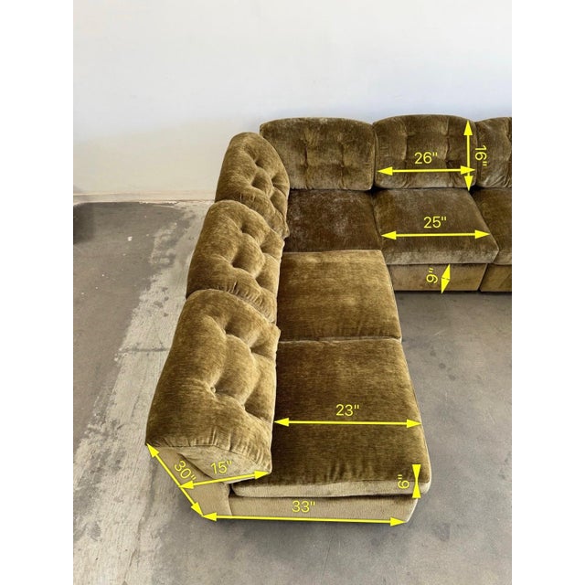 Limited Edition: Lugo Modular Sofa in Green Chenille For Sale - Image 13 of 18