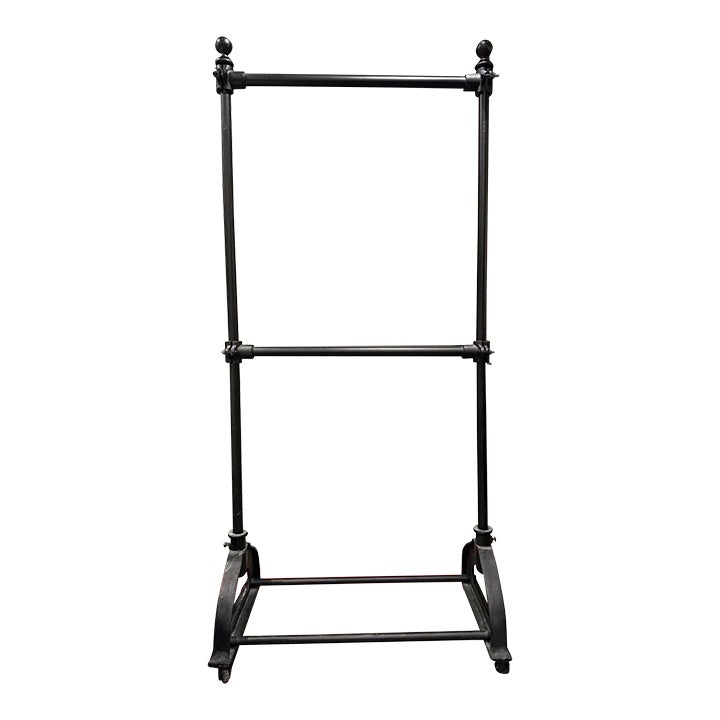Restoration Hardware Cast Iron Clothing Rack on Wheels Chairish