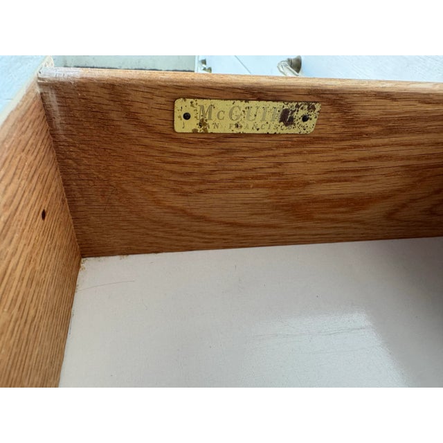 1970s Vintage John McGuire Eight Drawers Wood and Rattan White Painted Sold For Sale - Image 12 of 12