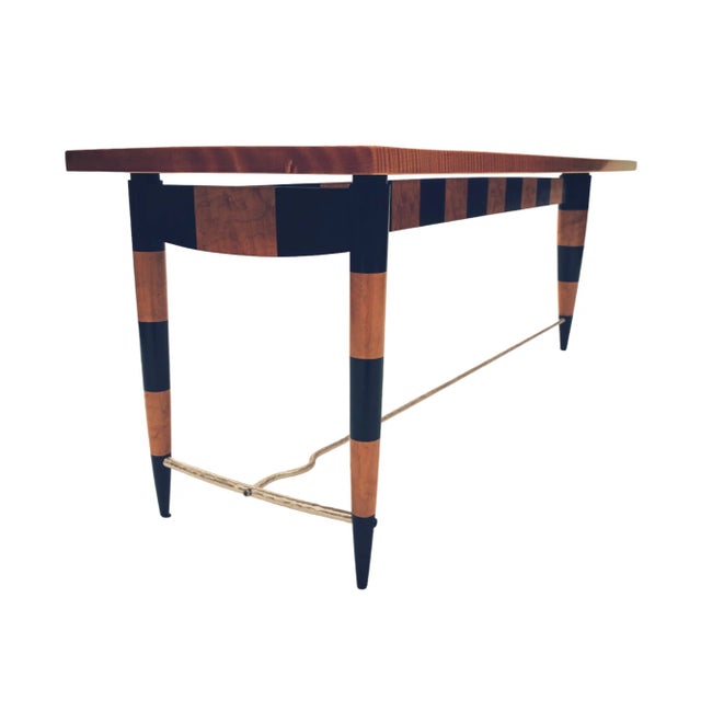 Contemporary Fiddleback Maple Coffee Table For Sale - Image 3 of 4