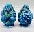 Beautiful set of 1960s salt and pepper shakers. These majolica pieces were created by Inarco in their Blue Mood Indigo...