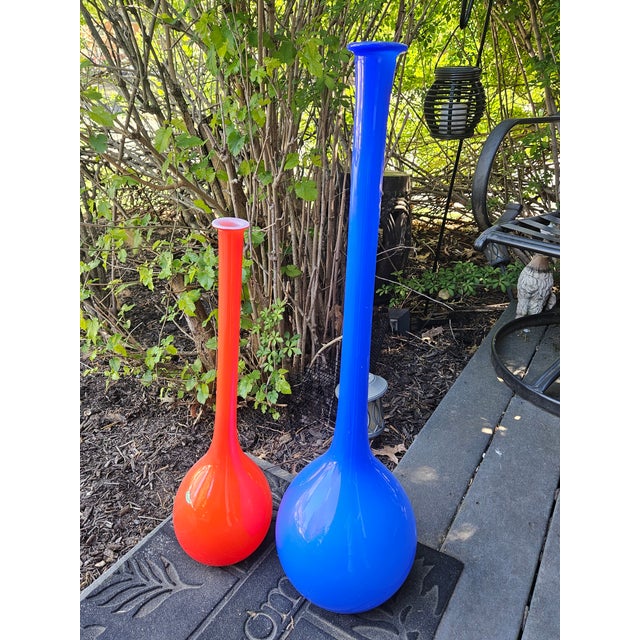 1960s Set of Two 1960s Empoli Encased Genie Bottles For Sale - Image 5 of 9