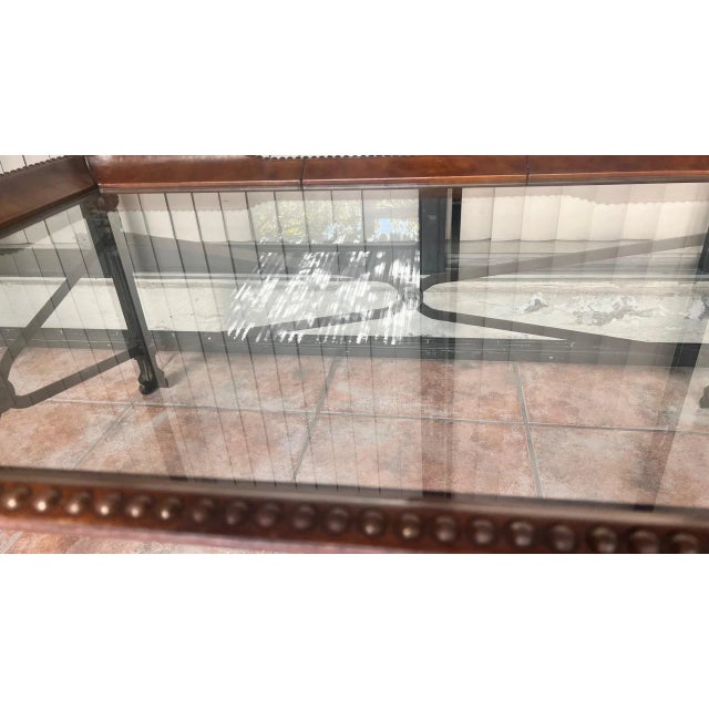 Maitland-Smith Attributed Leather and Steel Coffee Table For Sale - Image 11 of 13