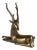 Hollywood Regency Polished Brass Deer For Sale