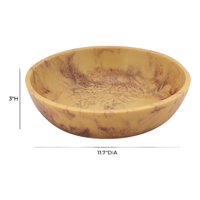Mera Mustard Yellow Resin Serving Bowl For Sale