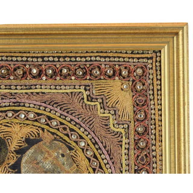 Pasargad DC Hand Made India Beaded Gazelle Raised Wall Art - A Pair For Sale In Washington DC - Image 6 of 12