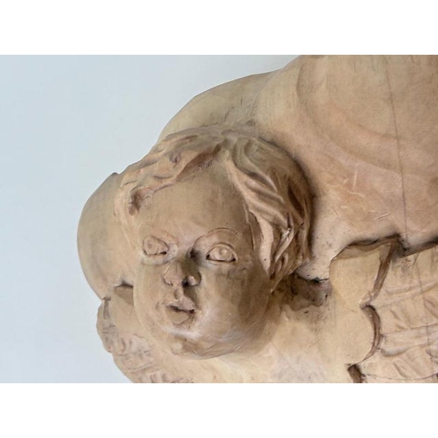 1980s Baroque Linden Wood Angel Wall Shelf, 1980 For Sale - Image 5 of 12