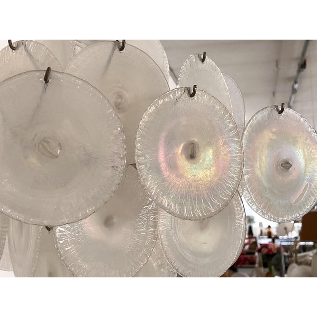 Italian Murano Glass and Nickel Chandelier by Carlo Nason for Mazzega, 1970s For Sale - Image 14 of 17