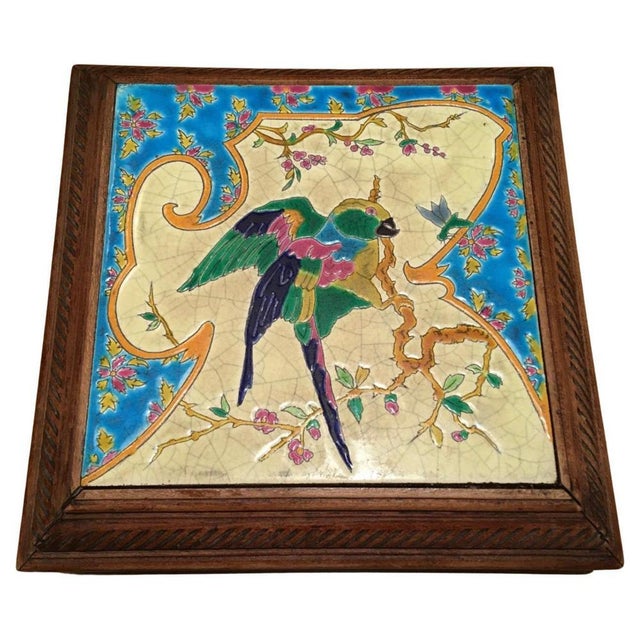 Musical Trivet with Longwy Enamels, 20th Century For Sale - Image 11 of 11