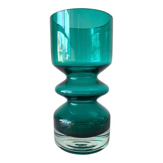 Mid Century Scandinavian Glass Vase Designed by Tamara Aladin for Riihimaen Lasi Oy Finland For Sale