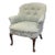 Antique Bergère Chair Upholstered in Pale Silvery Blue Brunschwig & Fils Fabric For Sale
