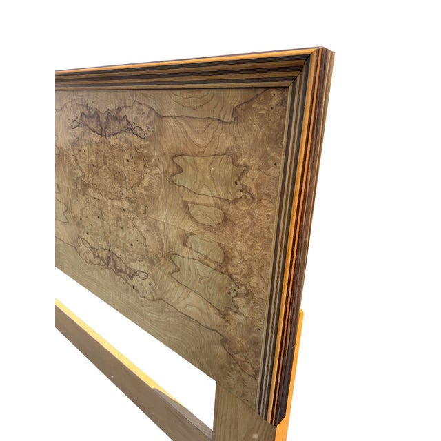 1970s Vintage Henredon Burl Wood King Headboard in Scene 2 Two Design For Sale - Image 5 of 6