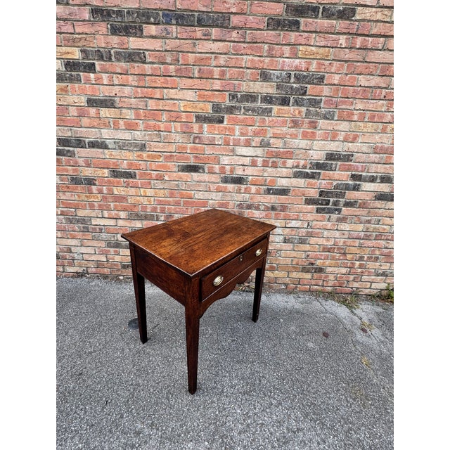 Brown 19th Century English Single Drawer Side Table For Sale - Image 8 of 10