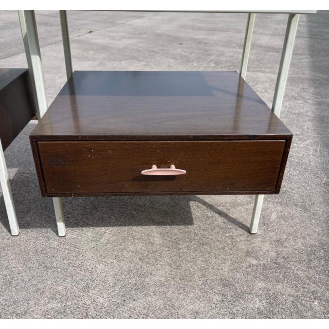 Mid-Century Modern Mid 20th Century Moderm Vista Furniture California Made Walnut Nightstands, a Pair For Sale - Image 3 of 12