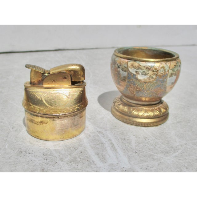 Mid 20th Century Satsuma Porcelain Lighter Circa 50s For Sale - Image 5 of 7