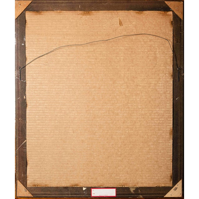 Gold 1970s Sandu Liberman “Shabbas Candles VIII B” Signed Lithograph, Framed For Sale - Image 8 of 8