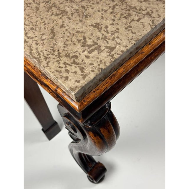 English Console Table with Marble For Sale - Image 3 of 18