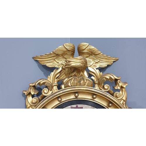 Vintage English Victorian Gilt Mirror For Sale - Image 5 of 9