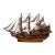 Vintage Large Ship Model Custom Hand Made Wood Galleon Dreadnought Gunship For Sale