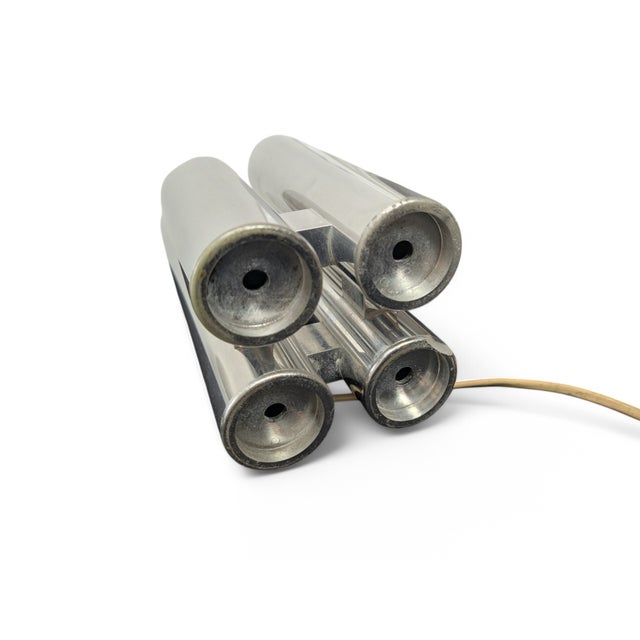 Gaetano Sciolari Table Lamp with Chrome Plating attributed to Gaetano Sciolari, Italy, 1970s For Sale - Image 4 of 8