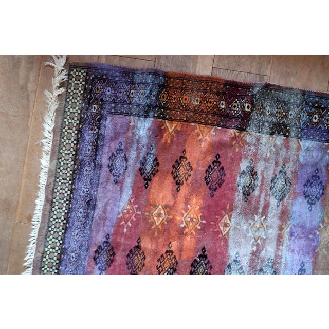 Contemporary 1950s, Contemporary Artistry Meets Vintage Bukhara Rug, 3.1' X 5' For Sale - Image 3 of 13