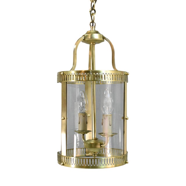 French Hall Lantern in Brass, 1890s For Sale