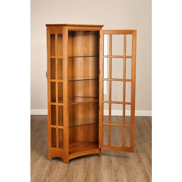 Mission Stickley Mission Collection Oak Corner Cabinet For Sale - Image 3 of 18