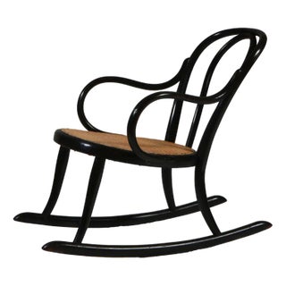 Bentwood Ebonised Rocking Chair from Thonet, 1890s For Sale