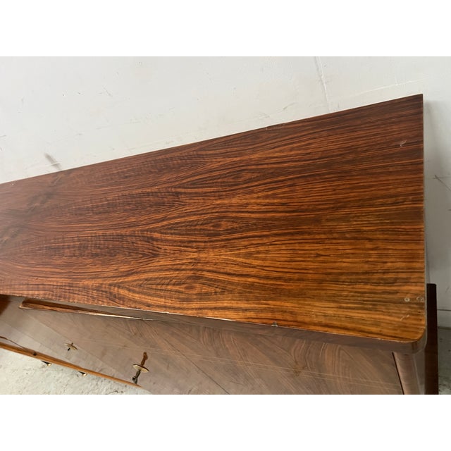 Scandinavian Sideboard in Veneered Wood with Iron Legs For Sale - Image 14 of 18