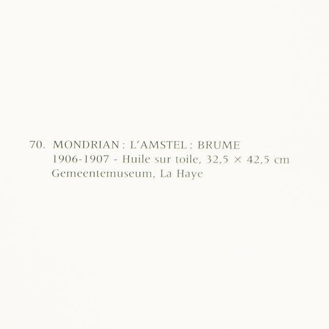 1990s 1991 After Piet Mondrian "The Amstel Mist", Full-Color Parisian Print For Sale - Image 5 of 8