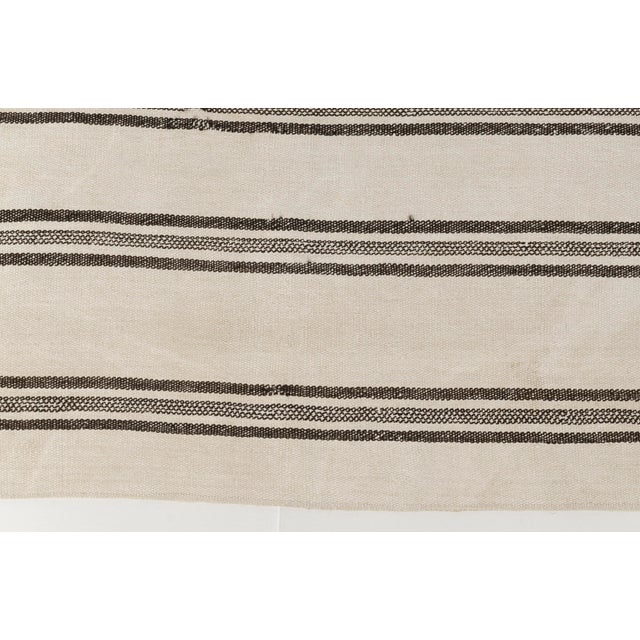 Textile Oushak Anatolian Wool Stripe Kilim Rug For Sale - Image 7 of 9