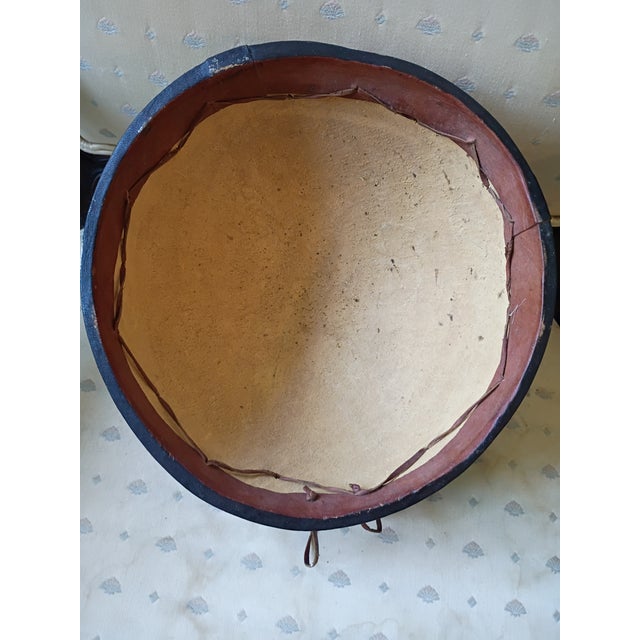 Large Vintage Hand-Carved West African Gita / Bara Calabash Gourd Drum With Cowrie Shells (15") For Sale - Image 4 of 4