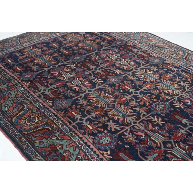 Antique Bidjar Rug 4'4'' x 6'4'' For Sale - Image 9 of 11