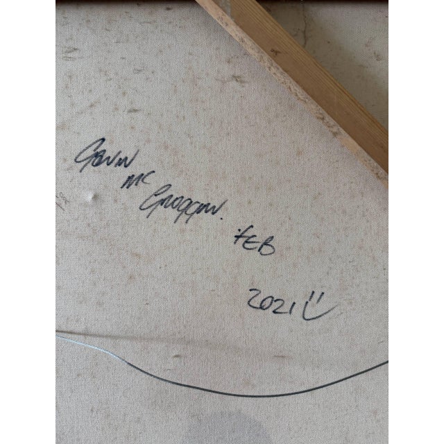 36” Abstract Original Painting by Gavin Mc Groggan – Colorful Contemporary Wall Art, 36×36 For Sale - Image 9 of 10