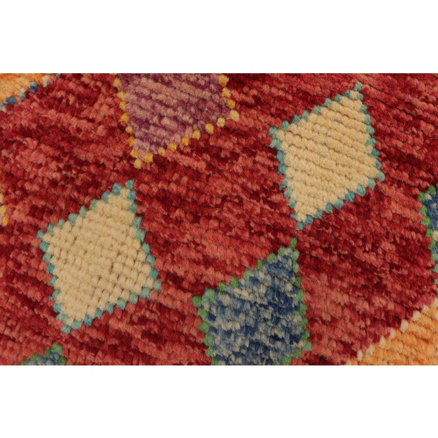 Late 20th Century Bohemian Abstract Balouchi Joyce Hand Knotted Wool Rug For Sale - Image 5 of 10