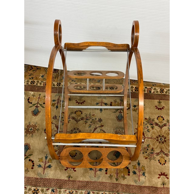 Art Deco Italian Bar Cart, Circa 1940's For Sale - Image 4 of 12