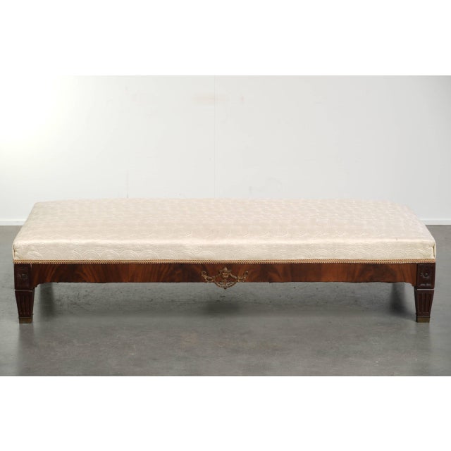 Antique French Empire Style Window Bench with a Silk Seat, 19th Century For Sale - Image 4 of 13