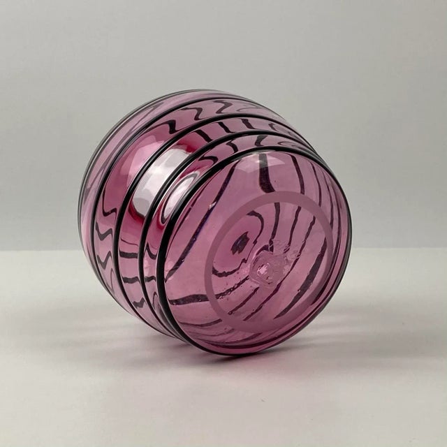 1990s 94 John Hamon Miller Glass Swirl Bud Vase For Sale - Image 5 of 13