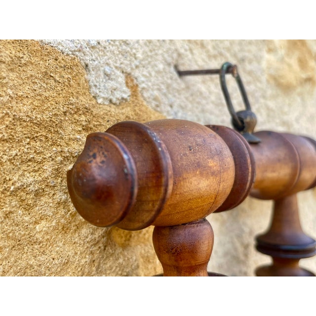 Wood Vintage Wall Mount Coat Rack with Swivel Arms, 1890s For Sale - Image 7 of 18