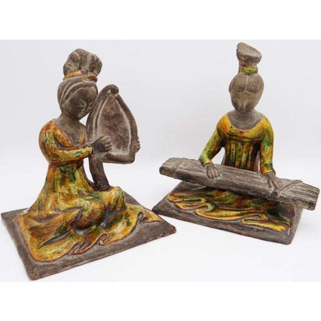 Mid-Century Italian Ceramic Musician Bookends by Zaccagnini, 1950s, Set of 2 For Sale - Image 11 of 11