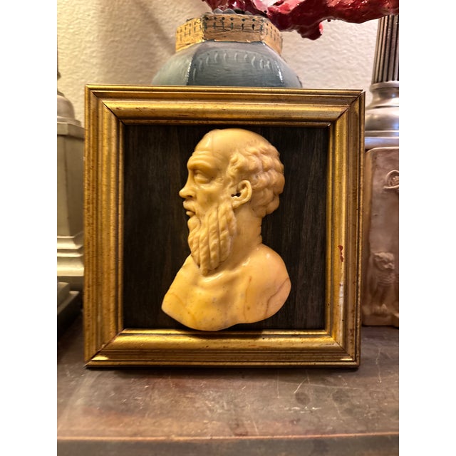 Grand Tour Early 19th Century Italian Grand Tour Siena Marble Relief Portrait of the Ancient Greek Philosopher Socrates For Sale - Image 3 of 12