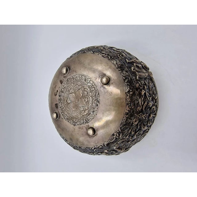 Antique Decorative Silver Bowl For Sale - Image 9 of 10