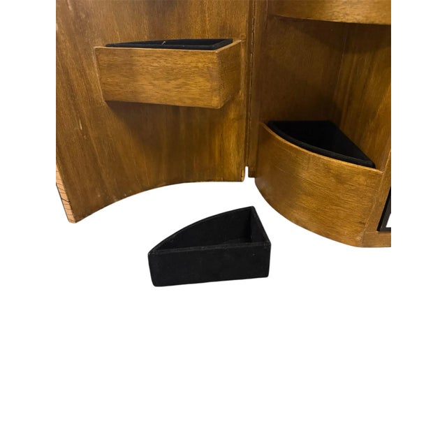 Brown R & Y Augousti Inlaid Bamboo and Shagreen Jewelry Box For Sale - Image 8 of 9