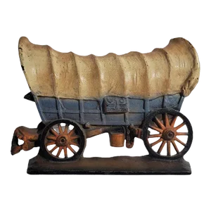 Signed & Dated 1930's Original Painted Cast Iron Buggy Door Stop