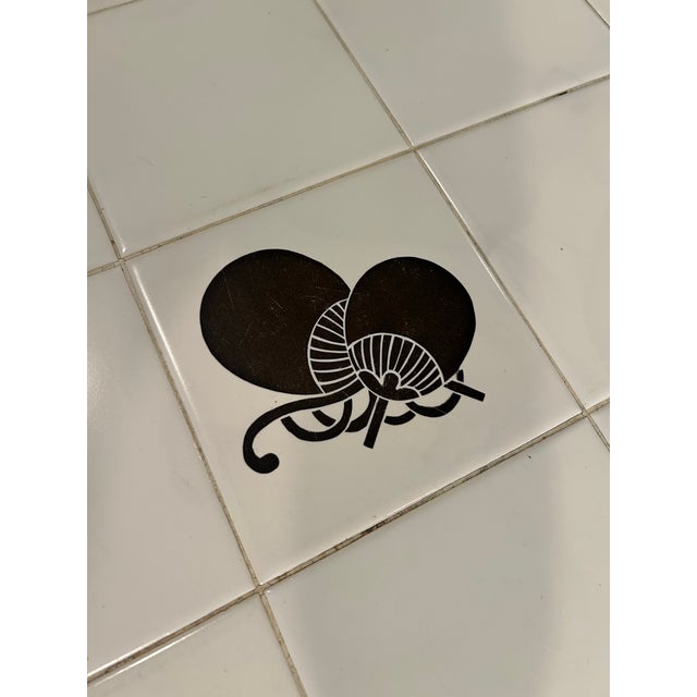 Mid 20th Century “Far Horizons” Rattan and Tile Campaign Style Coffee Table by Ficks Reed For Sale - Image 9 of 12