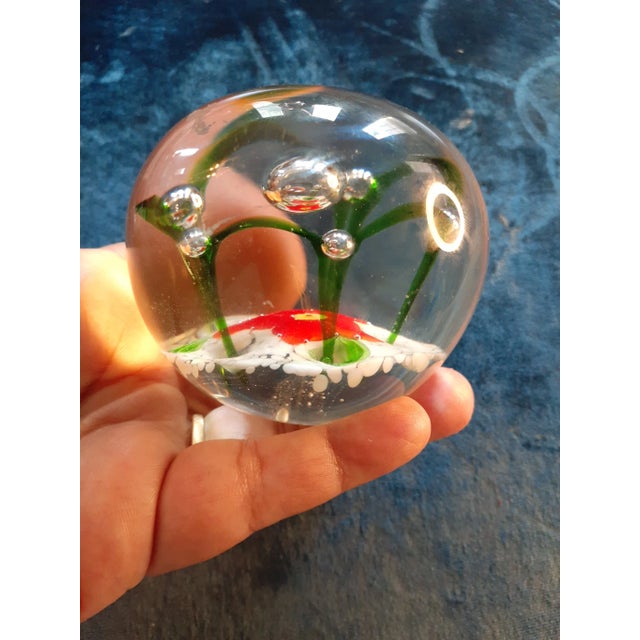 Mid-Century Modern 1980s Signed Marian Pyrcak Mp Poland Christmas Paperweight For Sale - Image 3 of 8